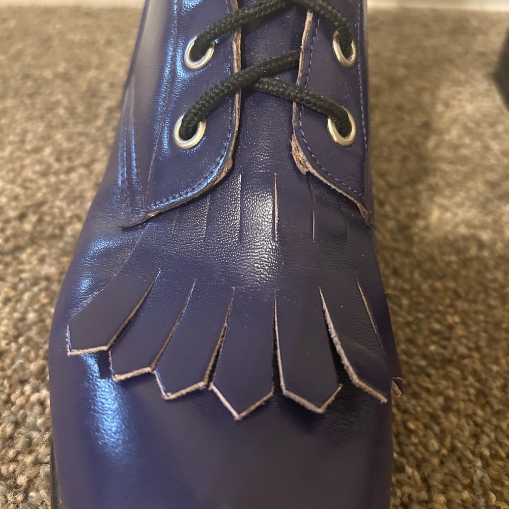 Purple Vintage Lace Up Lady Justin Ropers - Picture 2 of 5